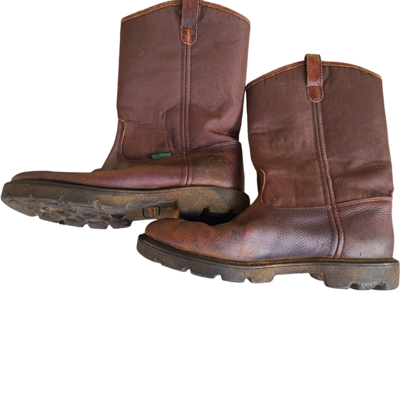 Georgia Boot Wellington Waterproof Dark Brown Leather Men\'s Boots 9.5. main image 7
